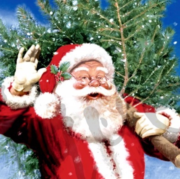 Serviette here comes the tree