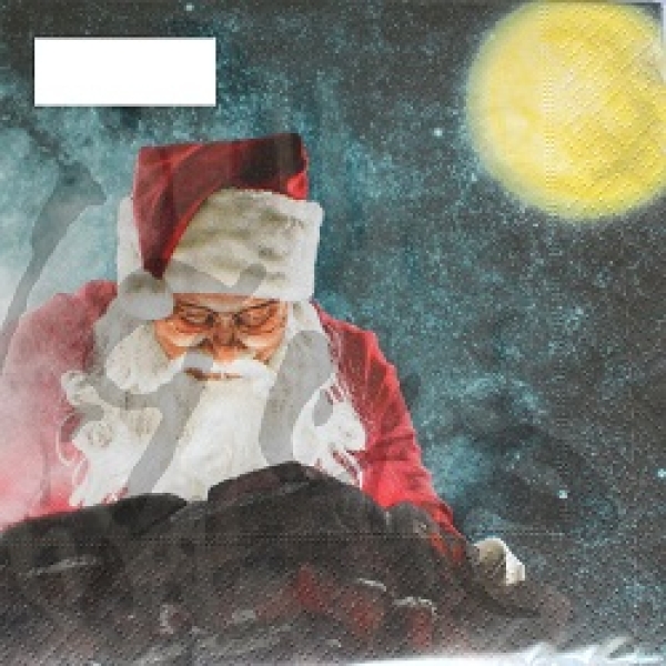 Serviette peeping santa