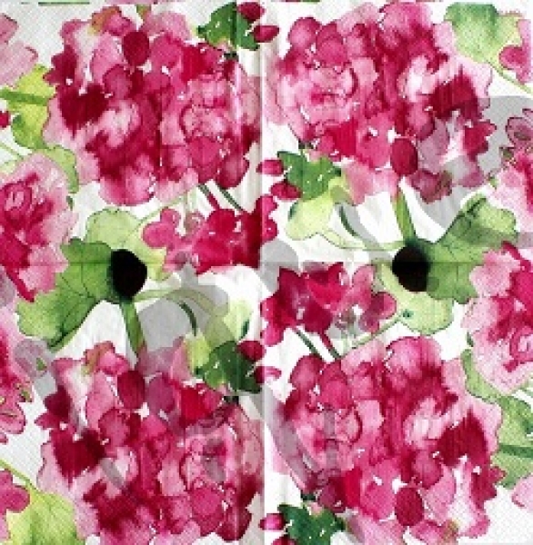 Serviette blume rosa (2Stk.)