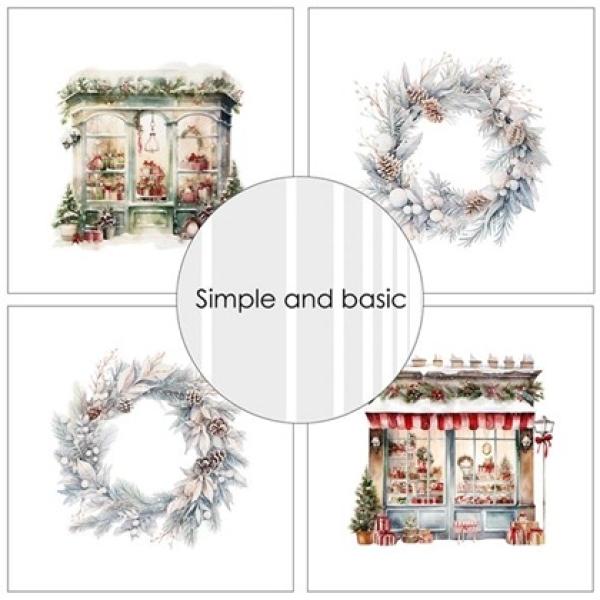 Simple and Basic Design Papers Christmas SBP754 1