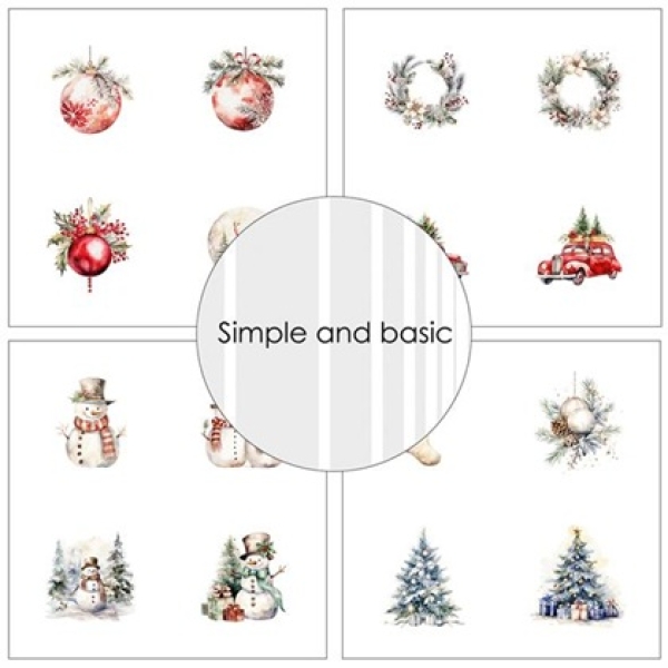Simple and Basic Design Papers Christmas SBP754 1