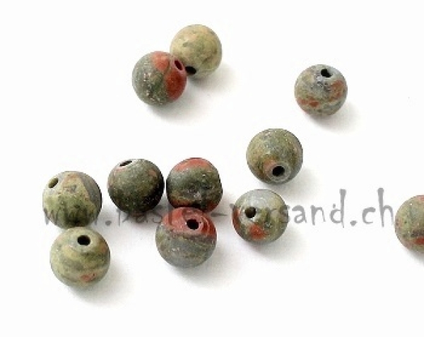 Steinperle grün meliert 6mm