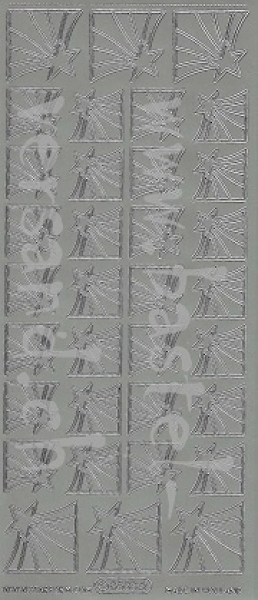 Sticker Ecken Sterne (8533) silber
