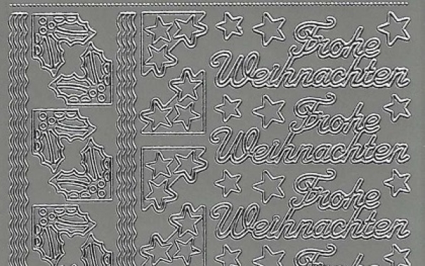 Sticker Frohe Weihnachten (467) silber