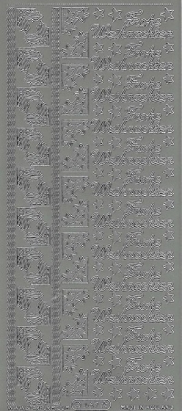 Sticker Frohe Weihnachten (467) silber