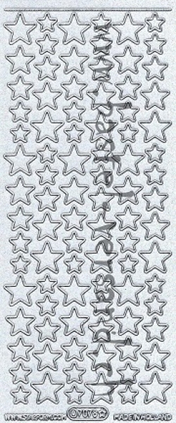 Sticker Glitter Sterne (7078) silber