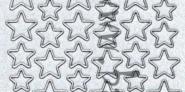 Sticker Glitter Sterne (7078) silber