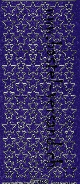 Sticker Glitter Sterne (7078) violett