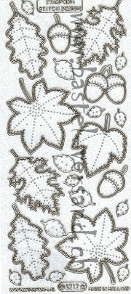 Sticker Herbstblätter (3212) transparent gold