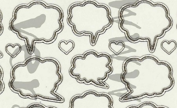 Sticker Sprechblase (3104) transparent gold