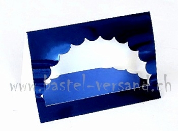 Tischkarte Aufsteller Spiegelkarton "Volang" blau