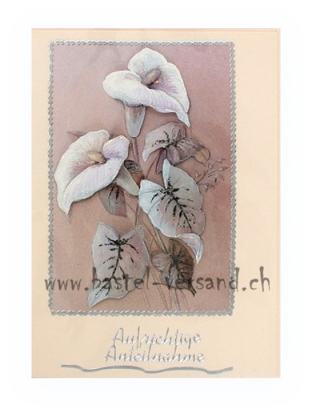 Trauerkarte "Calla" Aufrichtige Anteilnahme