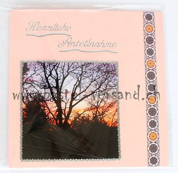 Trauerkarte "Baum" Herzliche Anteilnahme