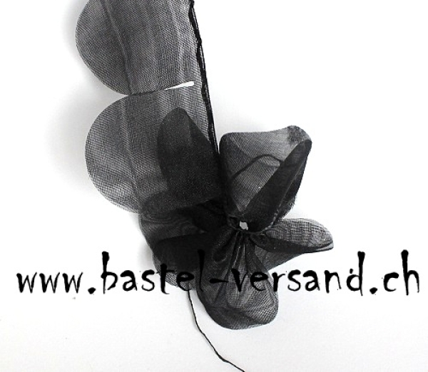Tüll Ziehband Susi-fleur 5cm schwarz