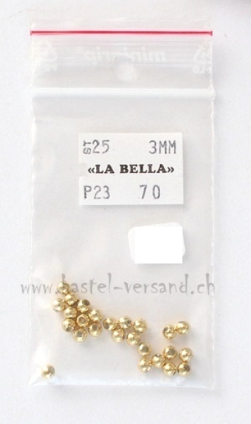 Wachsperle 3mm gold