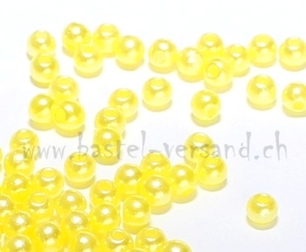 Wachsperle 3mm zitronengelb