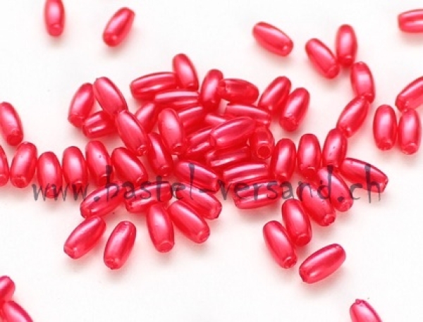 Wachsperle Reiskorn (Olive) 6 x 3mm rouge