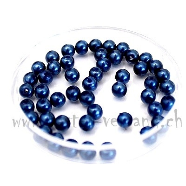 Wachsperle 4mm dunkelblau