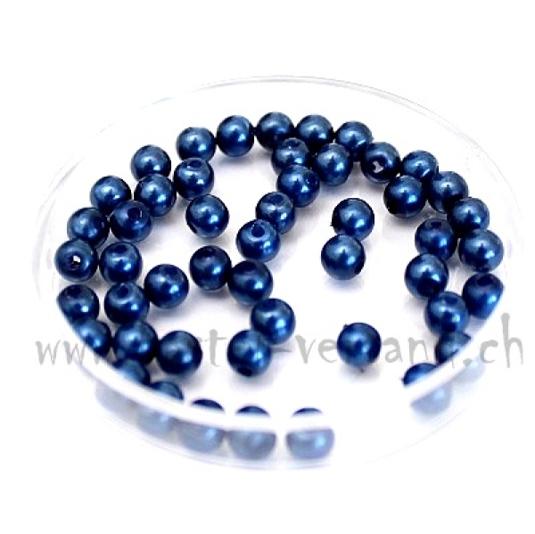 Wachsperle 6mm dunkelblau
