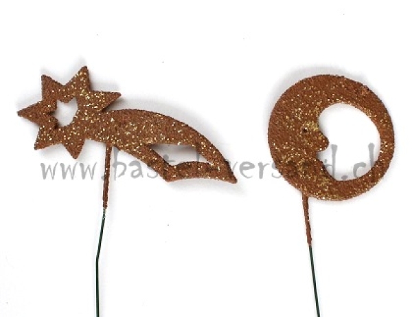 Deko Stecker braun (Set 3)