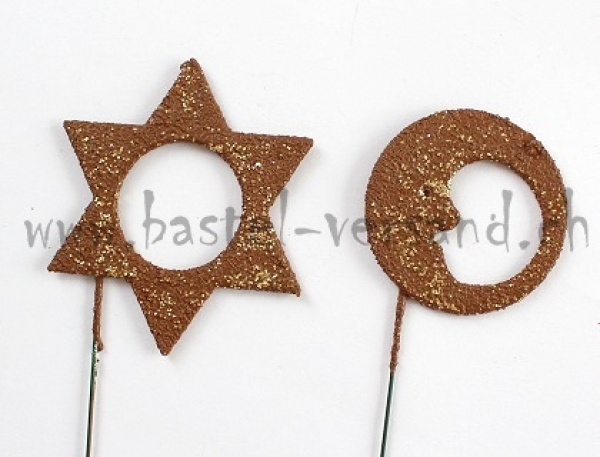 Deko Stecker braun (Set 2)