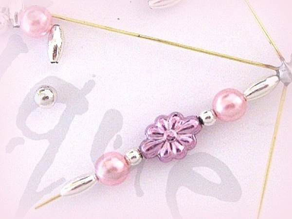 Bastelpackung Perlenstern A6 lila