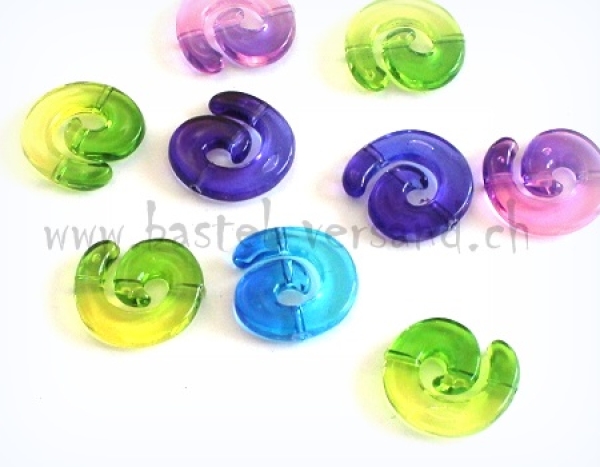 Acryl Spirale klein lila/rosa