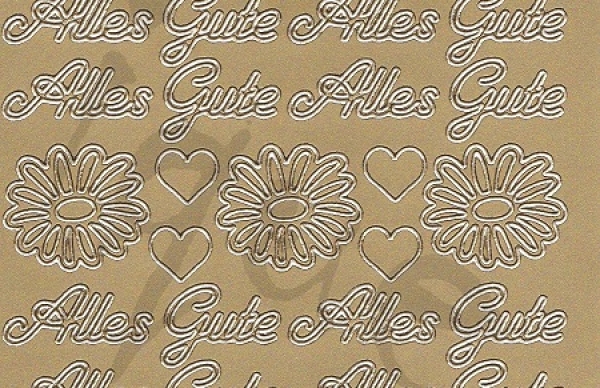 Sticker Alles Gute (423) gold