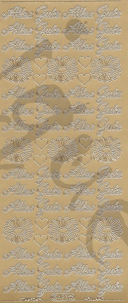 Sticker Alles Gute (423) gold