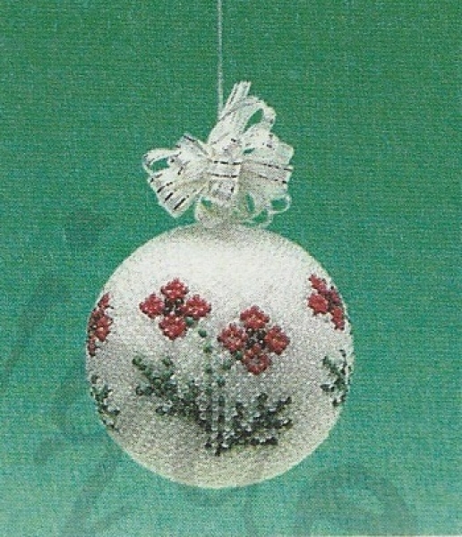 Kugel 7cm mit Blumen