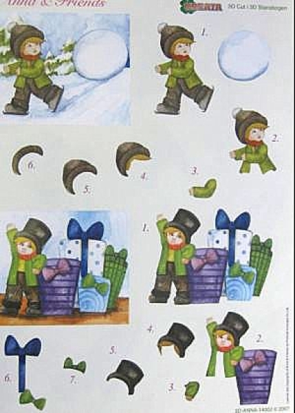 3D Stanzbogen Kinder