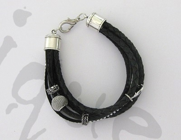 Nappalederimitation 4 mm schwarz