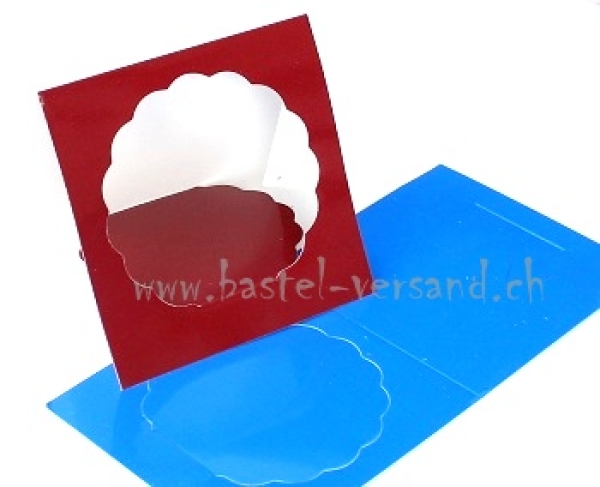 Tischkarte Aufsteller "Blume" blau