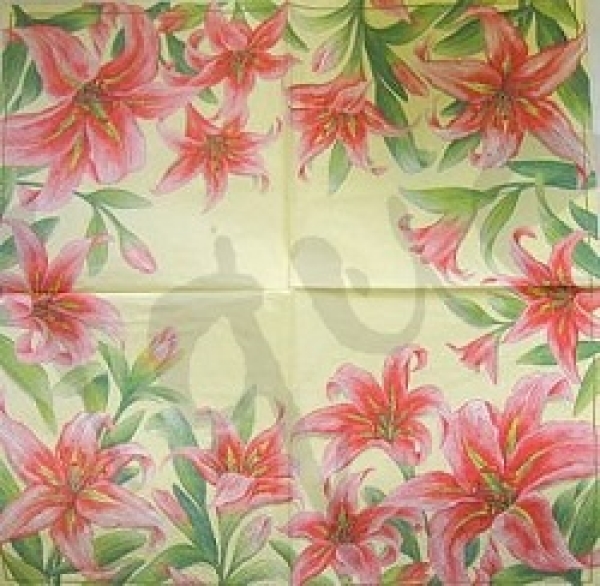 Serviette blumenranke lilie