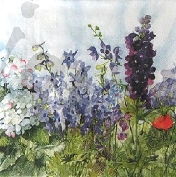 Serviette blue garden