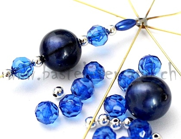 Bastelpackung Perlenstern A3 blau