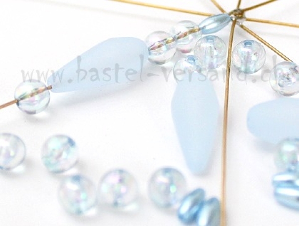Bastelpackung Perlenstern A4 hellblau