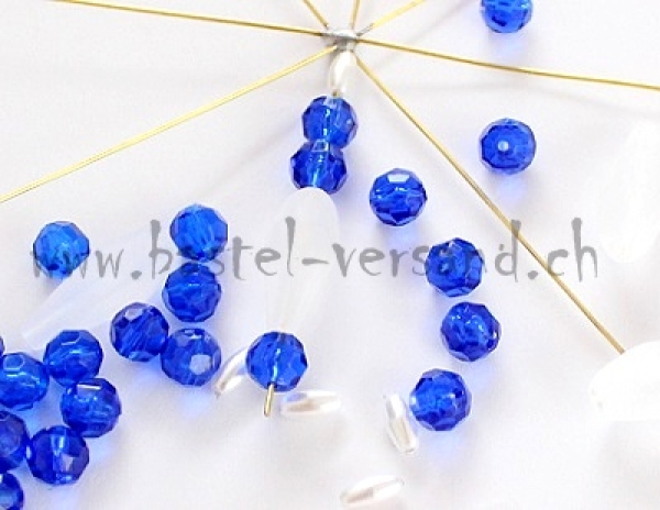 Bastelpackung Perlenstern A4 blau / weiss