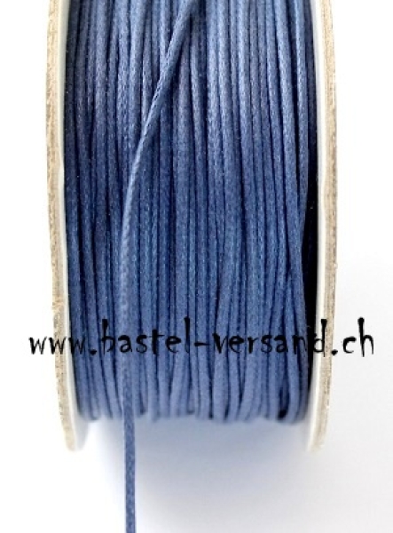 Baumwollkordel 1mm gewachst blau