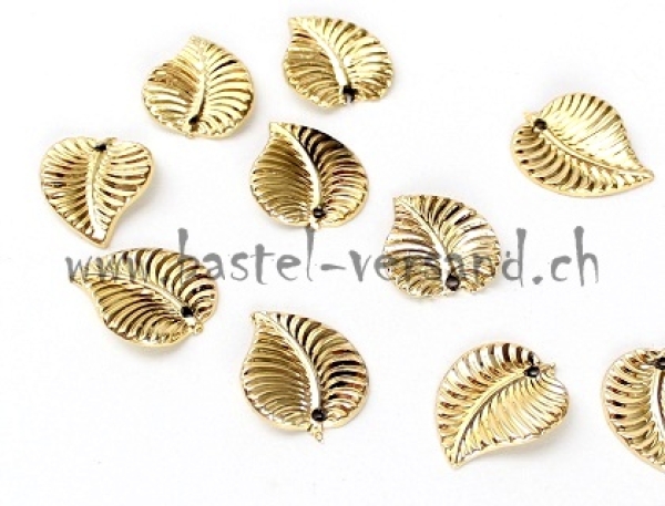 Blatt goldfarbig
