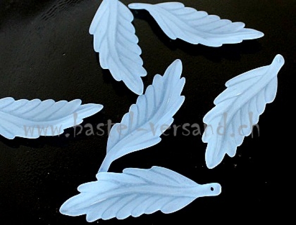 Acryl Blatt 5,5 x 1,8cm hellblau
