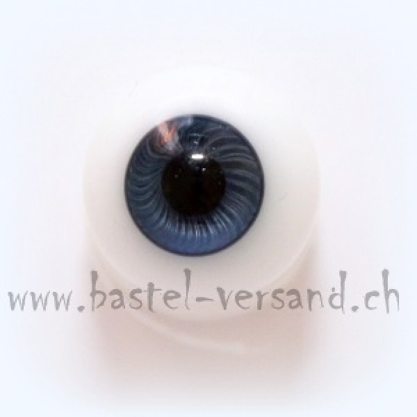 Kristallglas Puppenaugen 14mm blau