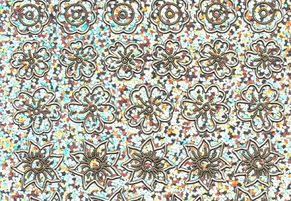 Sticker Blumen (7571) silber