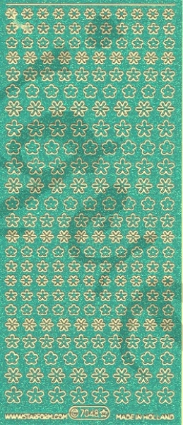 Sticker Blümchen Glitter (7048) türkis