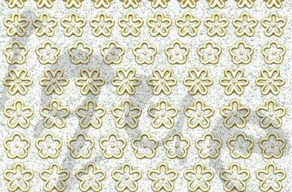 Sticker Blümchen Glitter (7048) gold