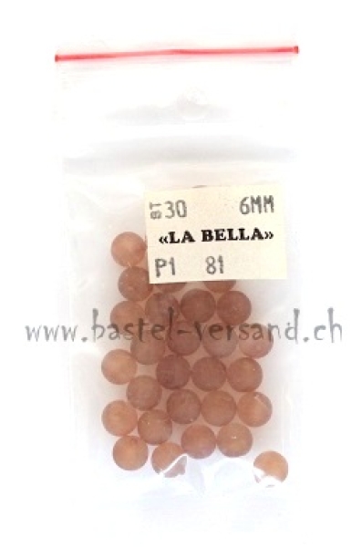 Eisperle 6mm hellbraun