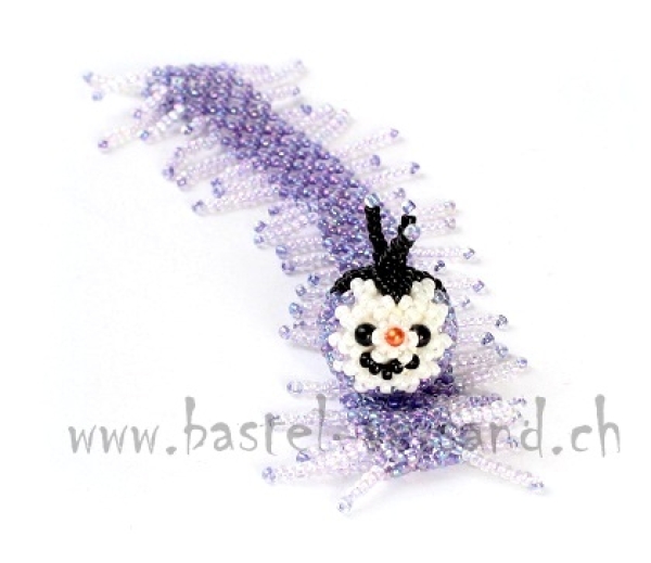 Buchzeichen Tatzelwurm lila