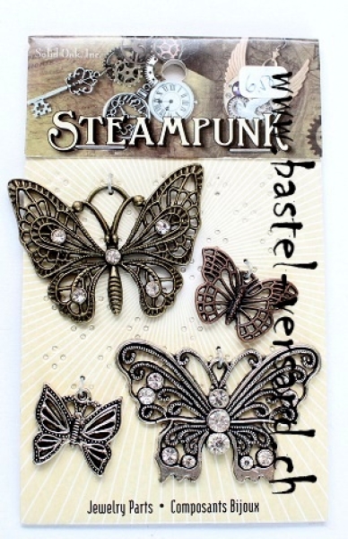 Charms Schmetterlinge silberfarbig