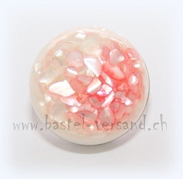 Click Button 18mm Muschel rosa