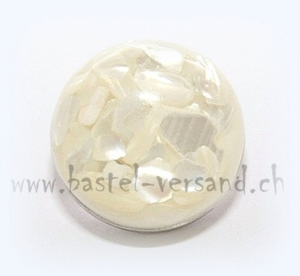 Click Button 18mm Muschel weiss